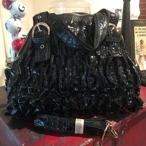 ❌❌NOT FOR SALE-DUPLICATE LISTING❌❌High End Vegan Black Paten Bag